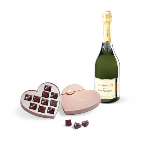 The Heart Chocolate and Champagne 750ml Set