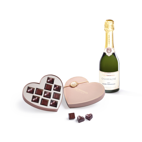 The Heart Chocolate and Champagne 375ml Set